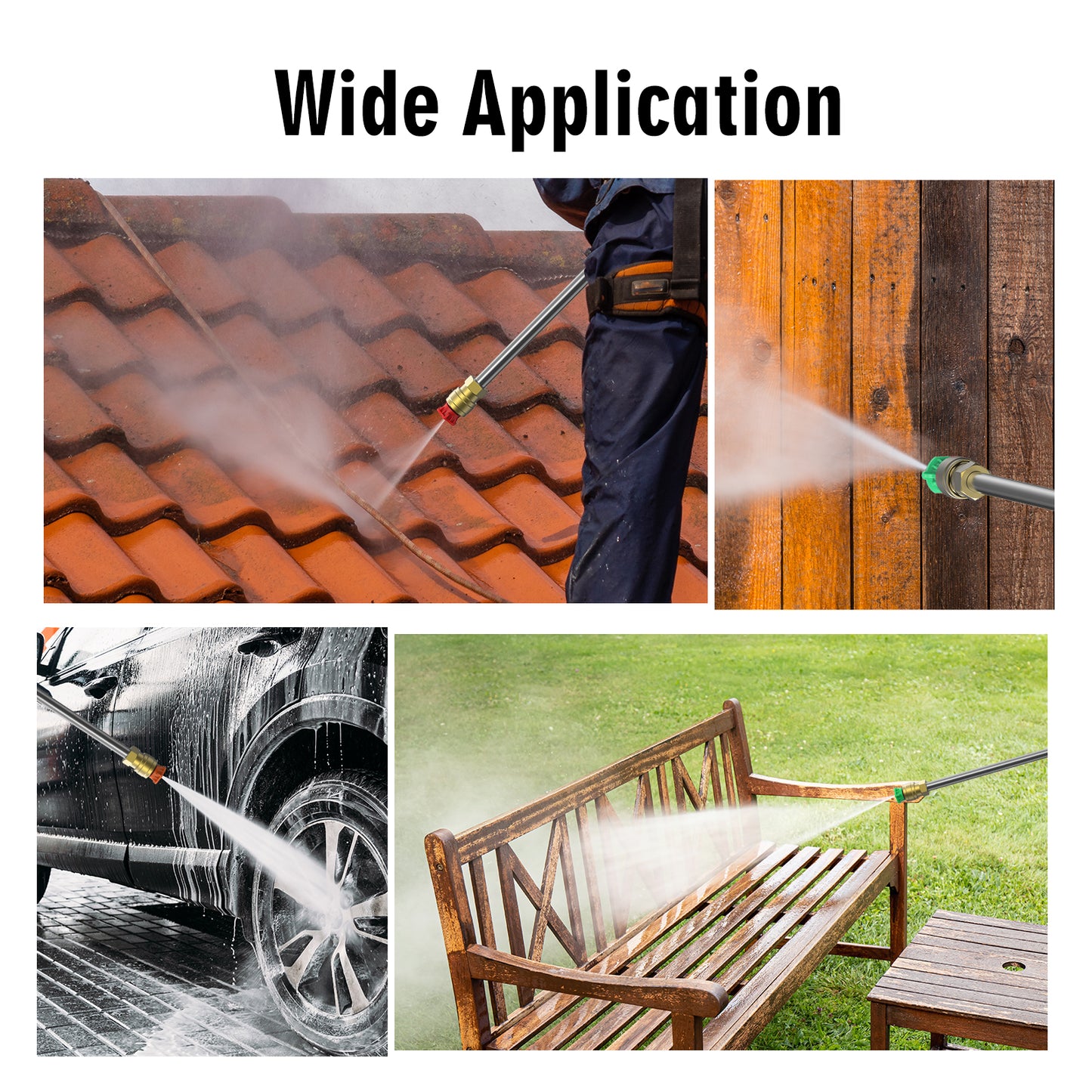 SWIPESMITH 20FT Power Pressure Washer with Storage Coil, 35FT Power Cord 4 Different Tips Foam Cannon Power Washer