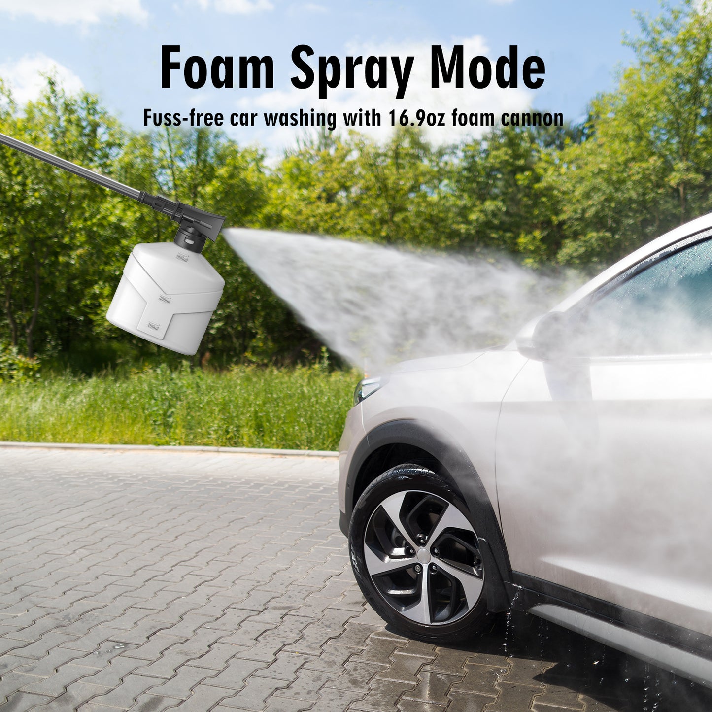 SWIPESMITH 20FT Power Pressure Washer with Storage Coil, 35FT Power Cord 4 Different Tips Foam Cannon Power Washer