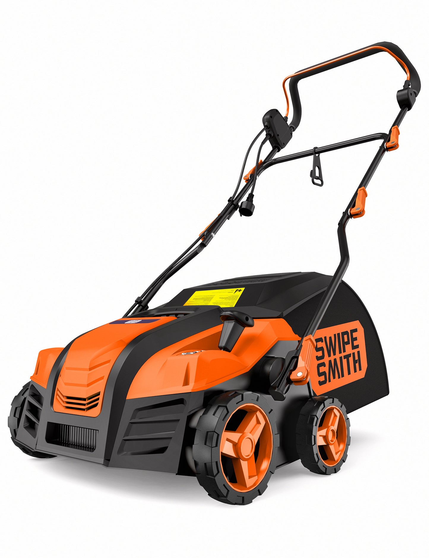 SWIPESMITH 16-Inch 1800W Grass SweeperArtificial Turf Vacuum 15 Amp Lawn Sweeper Yard Power Brush with 45L Removable Leaf Collection Bag