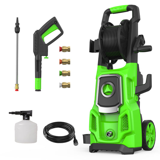 SWIPESMITH 20FT Power Pressure Washer with Storage Coil, 35FT Power Cord 4 Different Tips Foam Cannon Power Washer